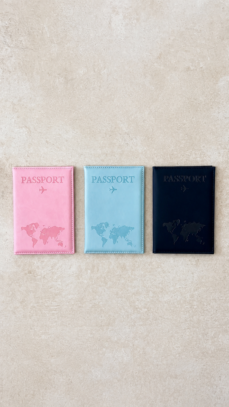 Porte-passeport mappemonde