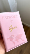 Porte-passeport mappemonde